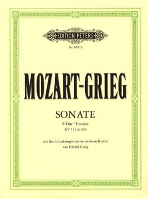 Sonate Fa Majeur KV 533 et 494. 2 Pianos MOZART Partition Piano