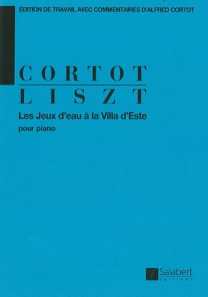 Jeux d'eau à la villa d'Este LISZT Partition Piano