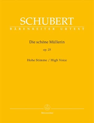 Die Schöne Müllerin Opus 25. Voix Haute SCHUBERT Partition Mélodies