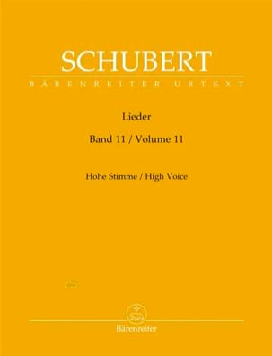 Parcourir les pages de Lieder Volume 11 - Voix haute - SCHUBERT - Partition - Mélodies
