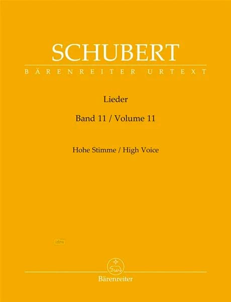 Lieder Volume 11 - Voix haute SCHUBERT Partition Mélodies