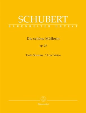 Die Schöne Müllerin Op. 25. Voix Grave SCHUBERT Partition Mélodies
