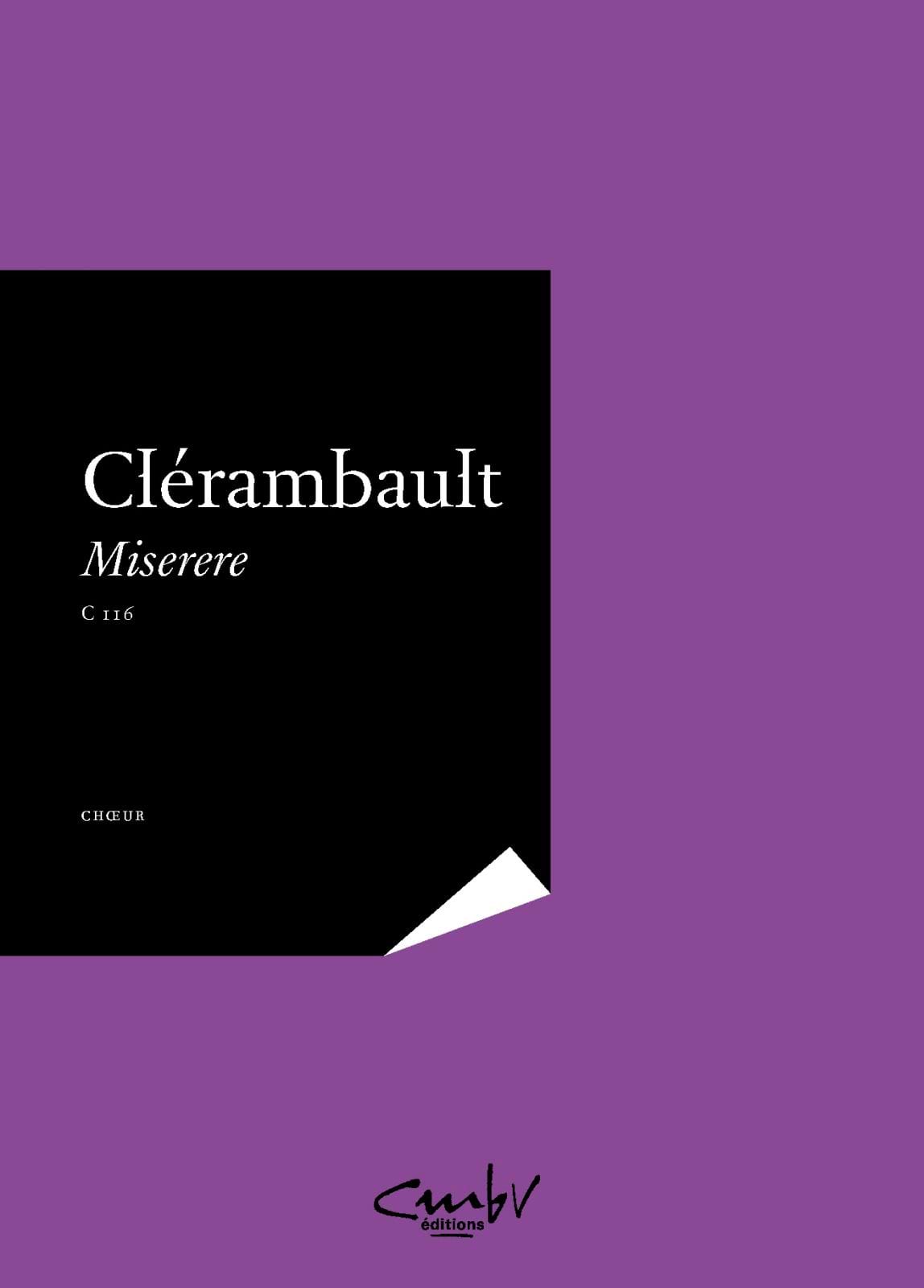 Miserere Louis-Nicolas Clérambault Partition Chœur