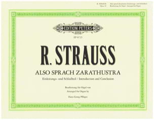 Also Sprach Zarathustra Op. 30 Richard Strauss Partition Orgue