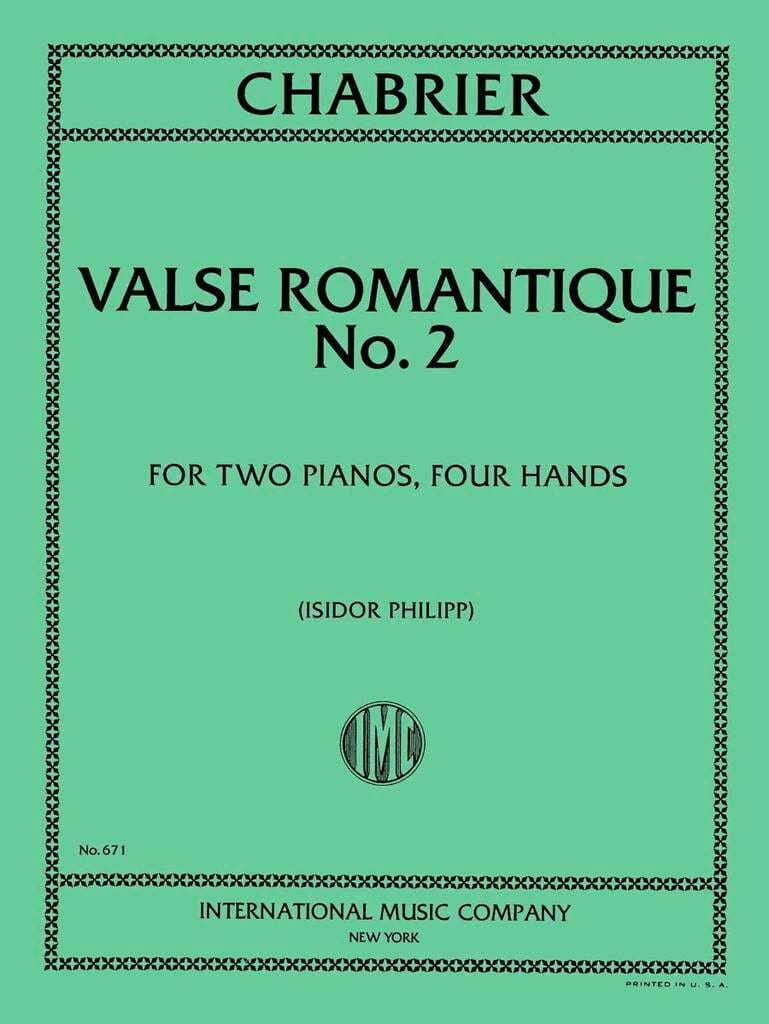 Valse Romantique N°2. 2 Pianos CHABRIER Partition Piano