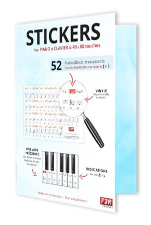 STICKERS Guide pour Piano Partition Piano