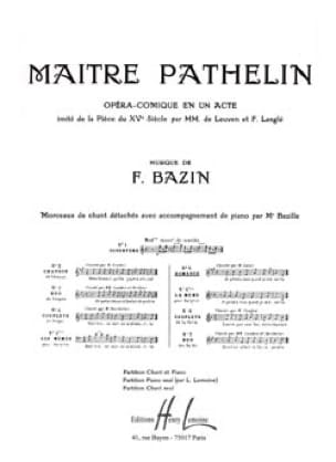 Romance. Maitre Pathelin François Bazin Partition Opéras