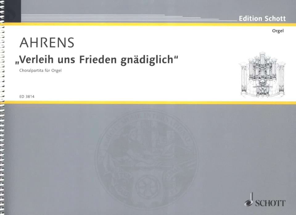 Verleih uns Frieden gnädiglich Joseph Ahrens Partition Orgue