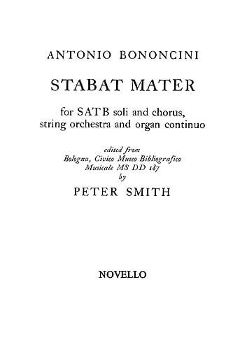 Stabat Mater Giovanni Bononcini Partition