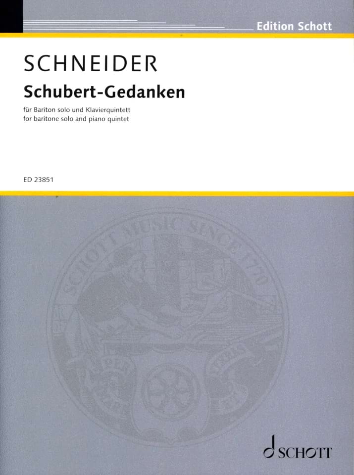 Schubert-Gedanken Enjott Schneider Partition Musique de chambre vocale