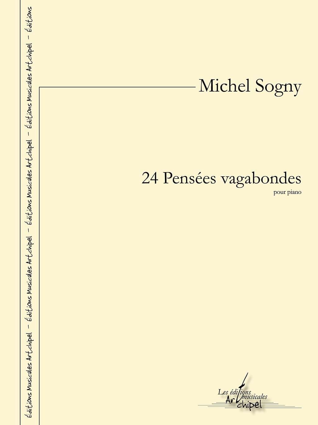 24 Pensées vagabondes Michel Sogny Partition Piano