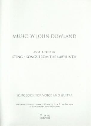 Songs from the Labyrinth DOWLAND Partition Guitare