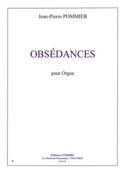 Obsédances Jean-Pierre Pommier Partition Orgue