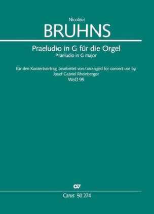 Praeludio in G fur die Orgel WoO95 Nicolaus Bruhns Partition Orgue