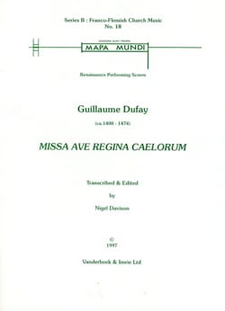 Missa Ave Regina Caelorum Guillaume Dufay Partition Chœur