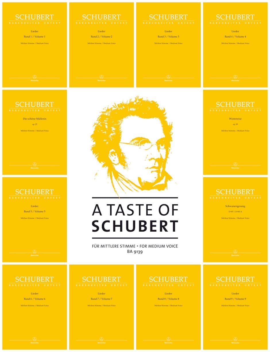 A Taste of Schubert. Voix moyenne SCHUBERT Partition Mélodies