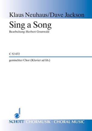 Sing A Song SATB Jackson Partition Chœur