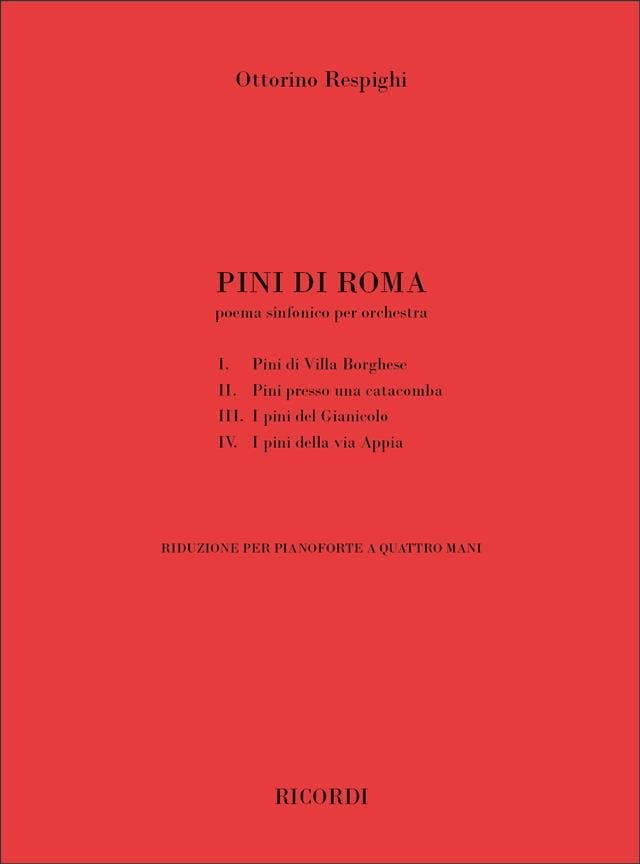 Pini di Roma. 4 mains - RESPIGHI - Partition - Piano