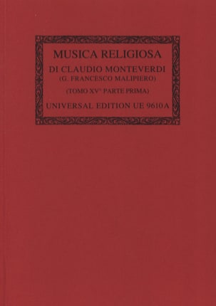 Musica Religiosa 1640/41. Oc15/1 MONTEVERDI Partition Chœur