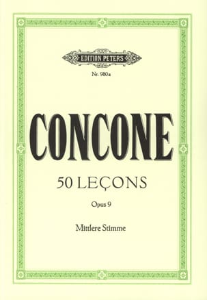 50 Leçons Opus 9 Voix Moyenne Giuseppe Concone Partition Pédagogie