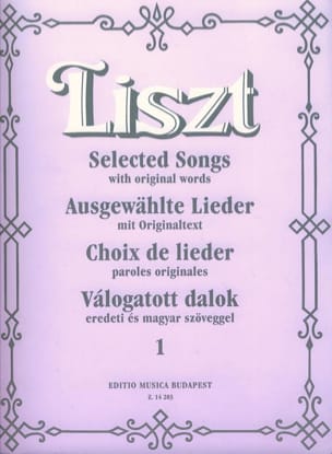 Choix de Lieder Volume 1 LISZT Partition Mélodies