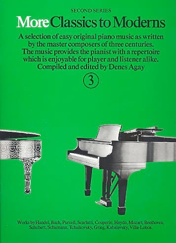 More Classics To Moderns Volume 3 Partition Piano