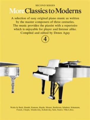 More Classics To Moderns Volume 4 Partition Piano