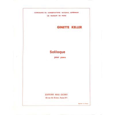 Soliloque Ginette Keller Partition Piano