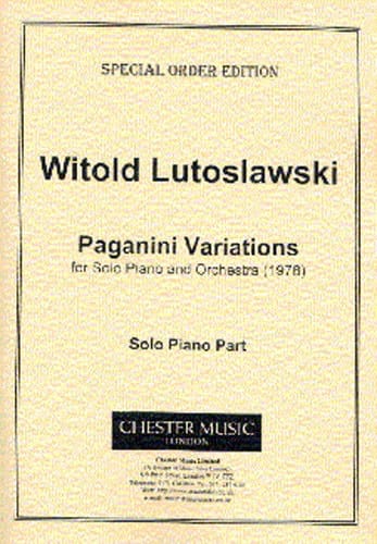 Paganini Variations - LUTOSLAWSKI - Partition - Piano