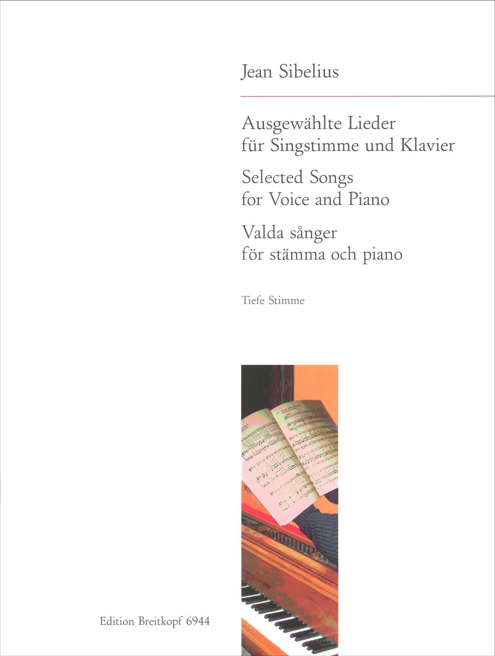 15 Ausgewählte Lieder. Voix Grave SIBELIUS Partition Mélodies