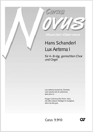 Lux Aeterna 1 Hans Schanderl Partition Chœur