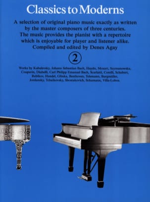 Classics To Moderns Volume 2 Partition Piano
