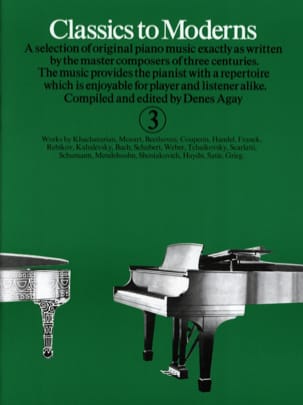 Classics To Moderns Volume 3 Partition Piano