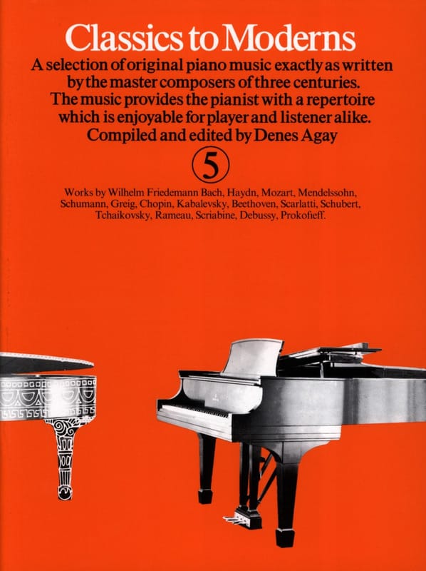Classics to Moderns Volume 5 Partition Piano