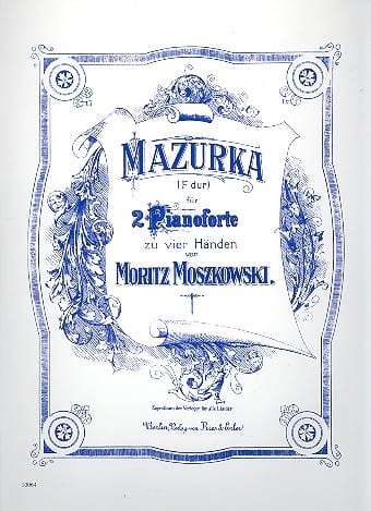 Mazurka En Fa Majeur. 2 Pianos - Moritz Moszkowski - Partition - Piano