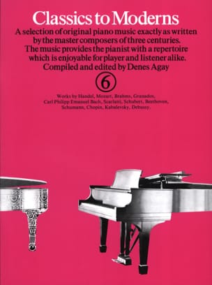 Classics To Moderns Volume 6 Partition Piano