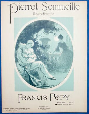Pierrot sommeille Francis Popy Partition Piano