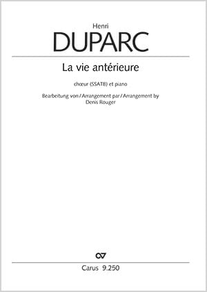 La Vie Antérieure - SSATB Henri Duparc Partition Chœur