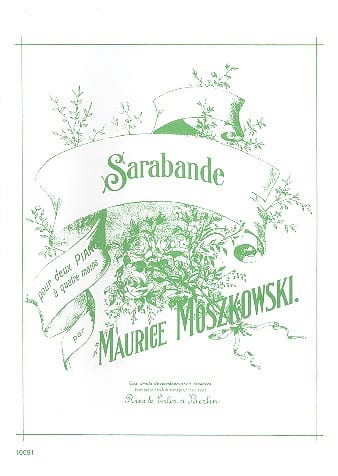 Sarabande. 2 Pianos Moritz Moszkowski Partition Piano