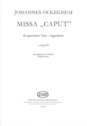 Missa Caput Johannes Ockeghem Partition Chœur
