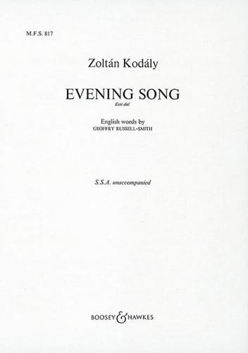 Evening Song Esti Dial - KODALY - Partition - Chœur