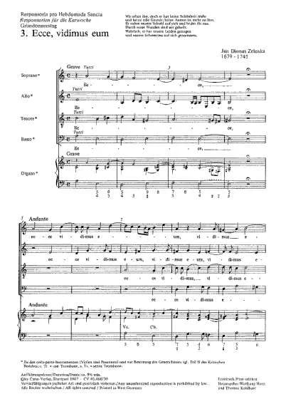 Ecce, vidimus eum ZELENKA Partition