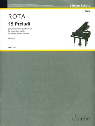 15 Préludes - 4 Mains ROTA Partition Piano