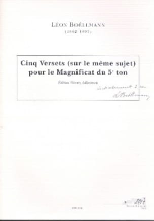 5 Versets Pour le Magnificat Du 5ème Ton - Léon Boëllmann - Partition