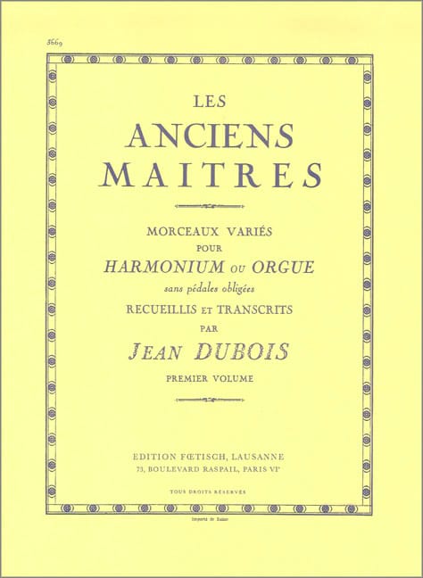 Les Anciens Maitres, Volume 1 Partition Orgue
