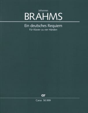 Ein Deutsches Requiem Opus 45. 4 Mains BRAHMS Partition Piano