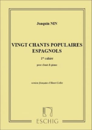 20 Chants Populaires Espagnols Volume 2. - Joaquin Nin-Culmell