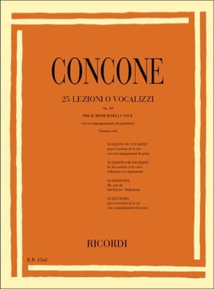 25 Leçons ou Vocalises Opus 10 Giuseppe Concone Partition Pédagogie