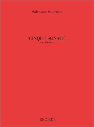 5 Sonates 1976-1994 Salvatore Sciarrino Partition Piano