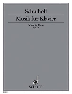 Musik Für Klavier Op. 35 Erwin Schulhoff Partition Piano